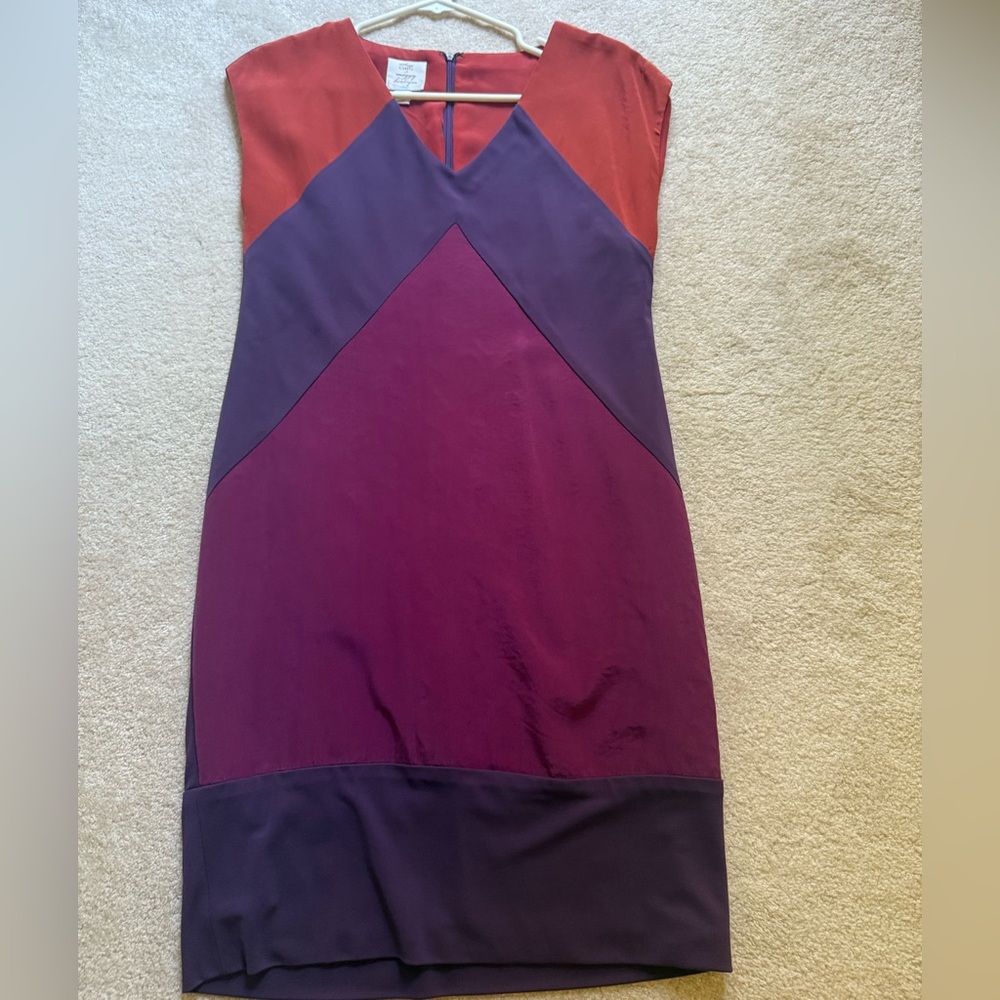 Suzi Chin - Elegant Purple, Orange and Fuschia Women's Dress